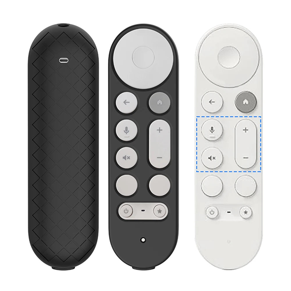 Silicone Remote Case Anti-Slip Protective Controller Sleeve Skin with Lanyard Remote Cover for Google TV Streamer 4K