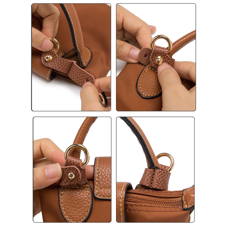 Correa de bolso para Longchamp Mini Bag, accesorios de transformación de modificación de perforación gratis, correa de hombro, nuevo, 3 piezas por juego