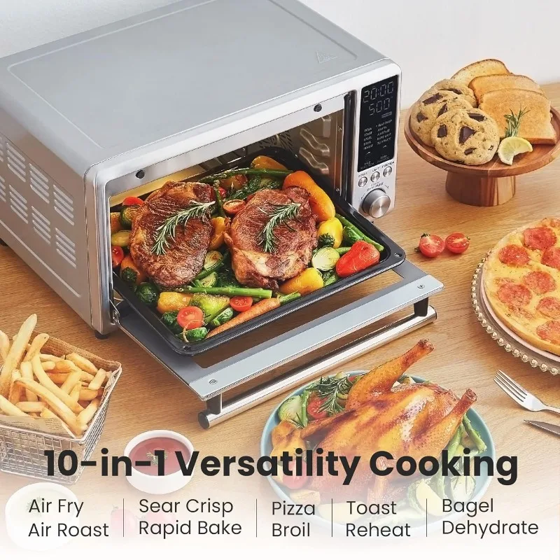 Toaster Ofen Luftfritteuse FLASHWAVE ™   Ultra-Rapid Heat Technology, Konvektions-Toaster, Arbeitsplatte mit Back- und Grillenbraten