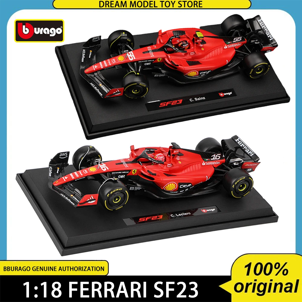 

Bburago 1:18 Ferrari SF23 F1 Racing Large Size Special Edition 16 Charles Leclerc Alloy Model car Collection Toy Birthday Gift