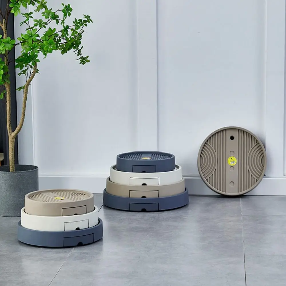 

Round Flower Pot Mobile Tray Heavy Duty Stable Universal Wheel Mobile Base Non-Slip with Drainage Tray Rolling Plant Tray