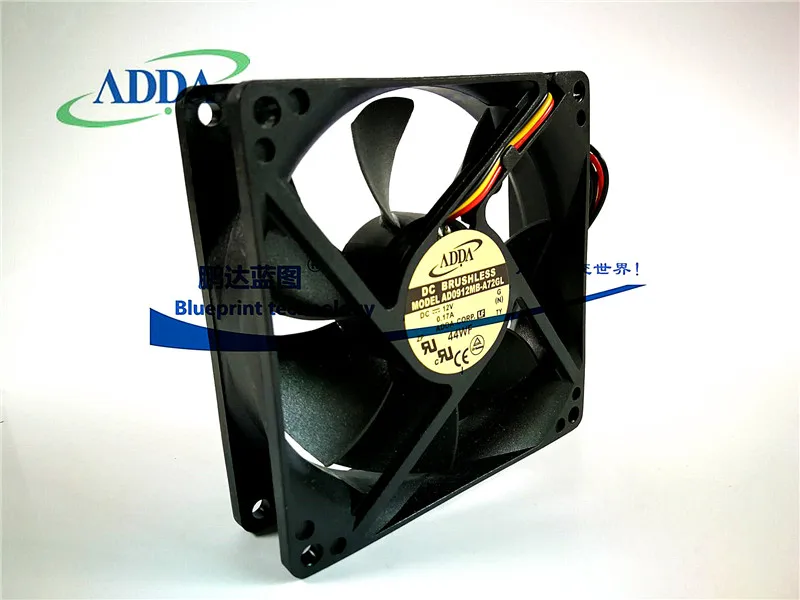 Ventilador de refrigeración para chasis, Ad0912mb-A72gl 9225 9025 9cm, doble rodamiento de bolas, 12V 0.17a