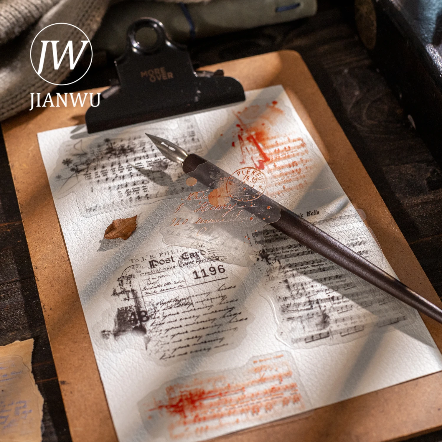 

JIANWU разбросанные буквы серии винтажный английский рукописный пейзажный материал коллаж наклейка для домашних животных креативный журнал канцелярские принадлежности