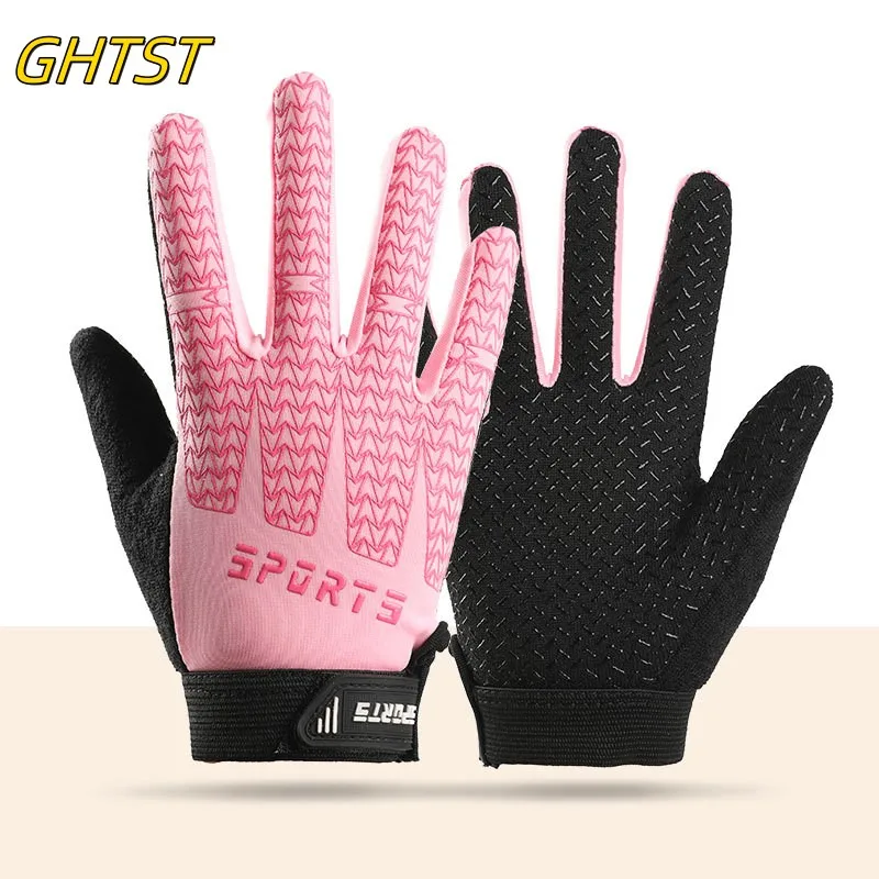 Children Riding Gloves Fashion Silicone Anti Slip Sweatband Spring  Boys and Girls mtb Bicycle Cycling Full Finger Gloves