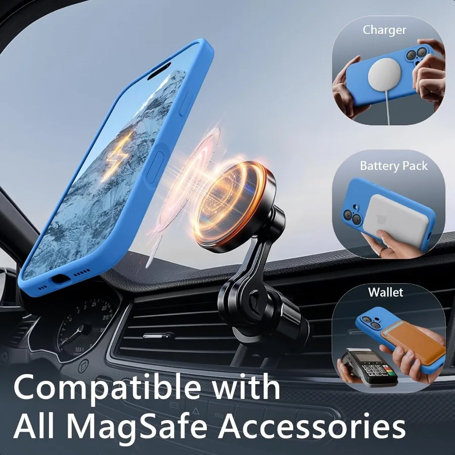 Magnetic for iPhone 17 Case Compatible with MagSafe [Integrated Silicone Camera Control Button] [Camera Protection] AntiScratch