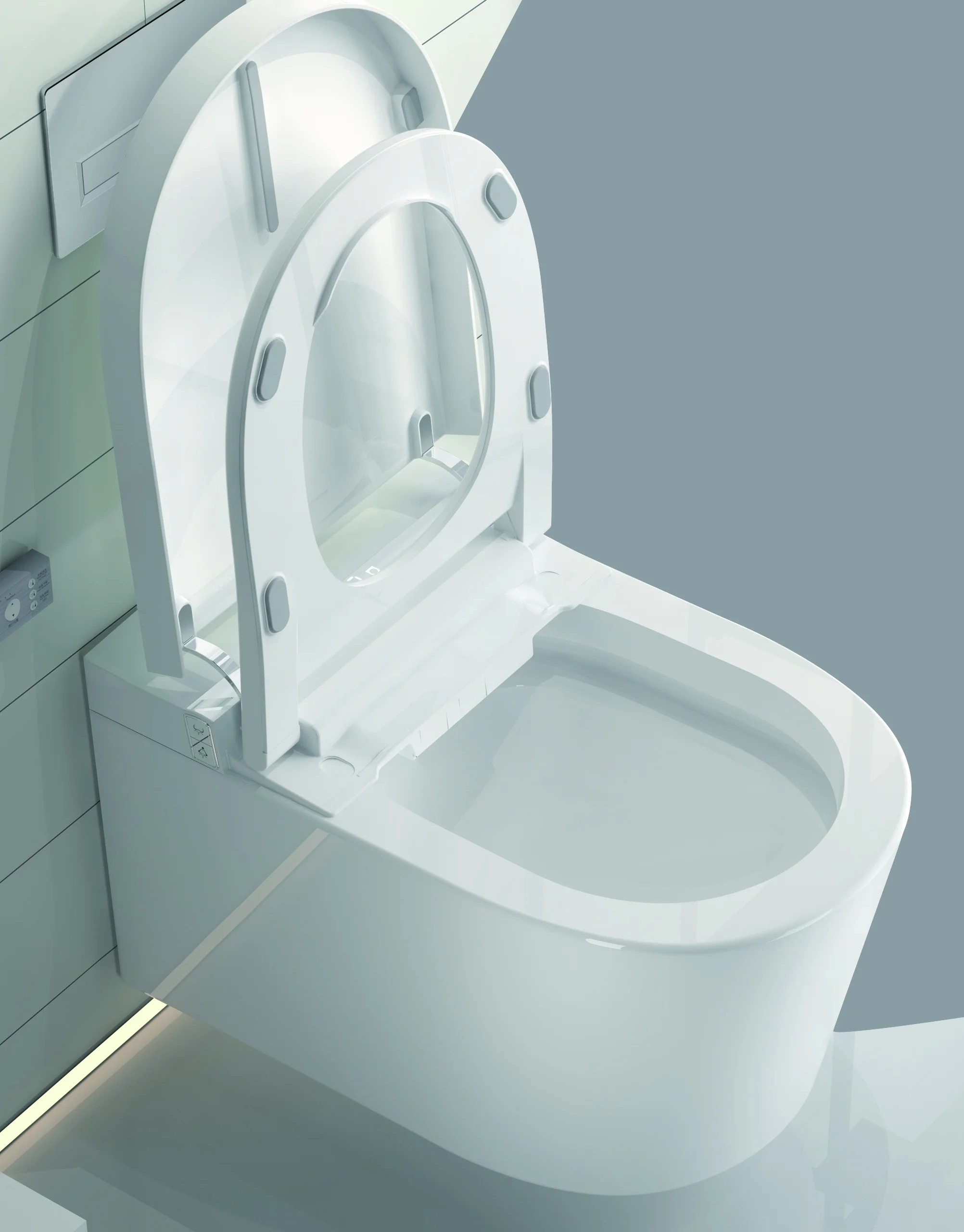 Sanitary Ware Wall Hung Smart Toilet YCS021T Automatic Ceramic One Piece Bidet Set P-Trap Intelligent Luxury Ceramic