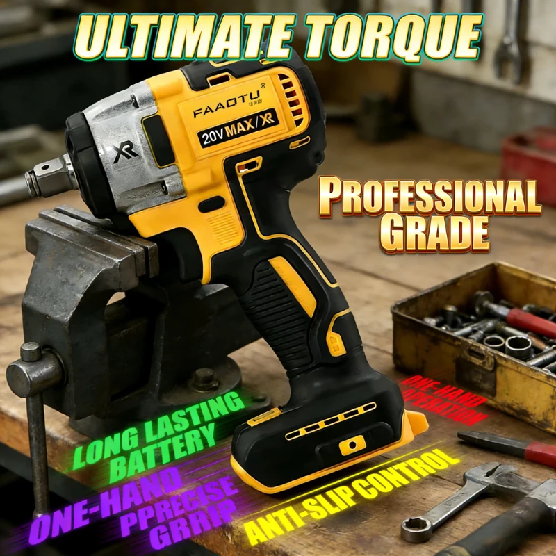 FAAOTU DCF880 20V Brushless Impact Wrench - Sensitive Speed Control Tool Compatible with DW Battery