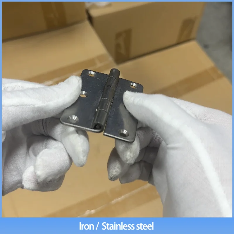 

（14-Piece Set）Folding Six Hole Flat Iron Hinge Industrial Distribution Box Cabinet Door Hinge 304 Stainless Steel