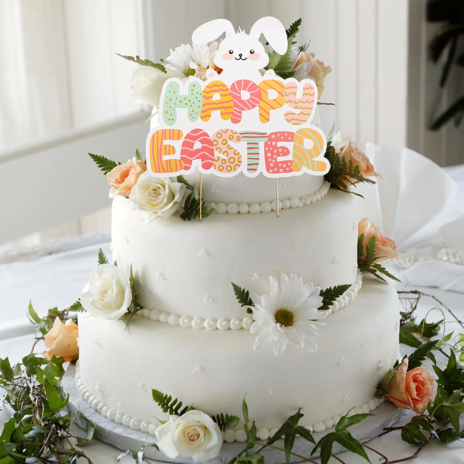 

13Pcs Cake Insert Decorations Easter Rabbit Ear Cake Toppers Sturdy Birthday Party Dessert Table Stylish Meaningful
