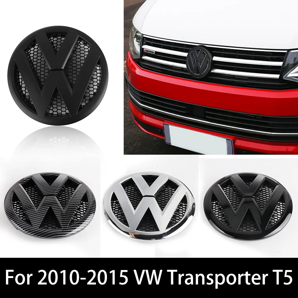 2個入り-純正交換版-車用フロントグリルエンブレムカバー-リアトランク蓋バッジステッカー-vwトランスポーターt5-2010-2015用