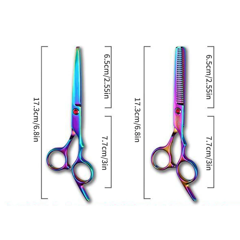 1PC Colorful dog thinning shears 6.0 inch professional dog grooming scissors pet Flat thinning shears