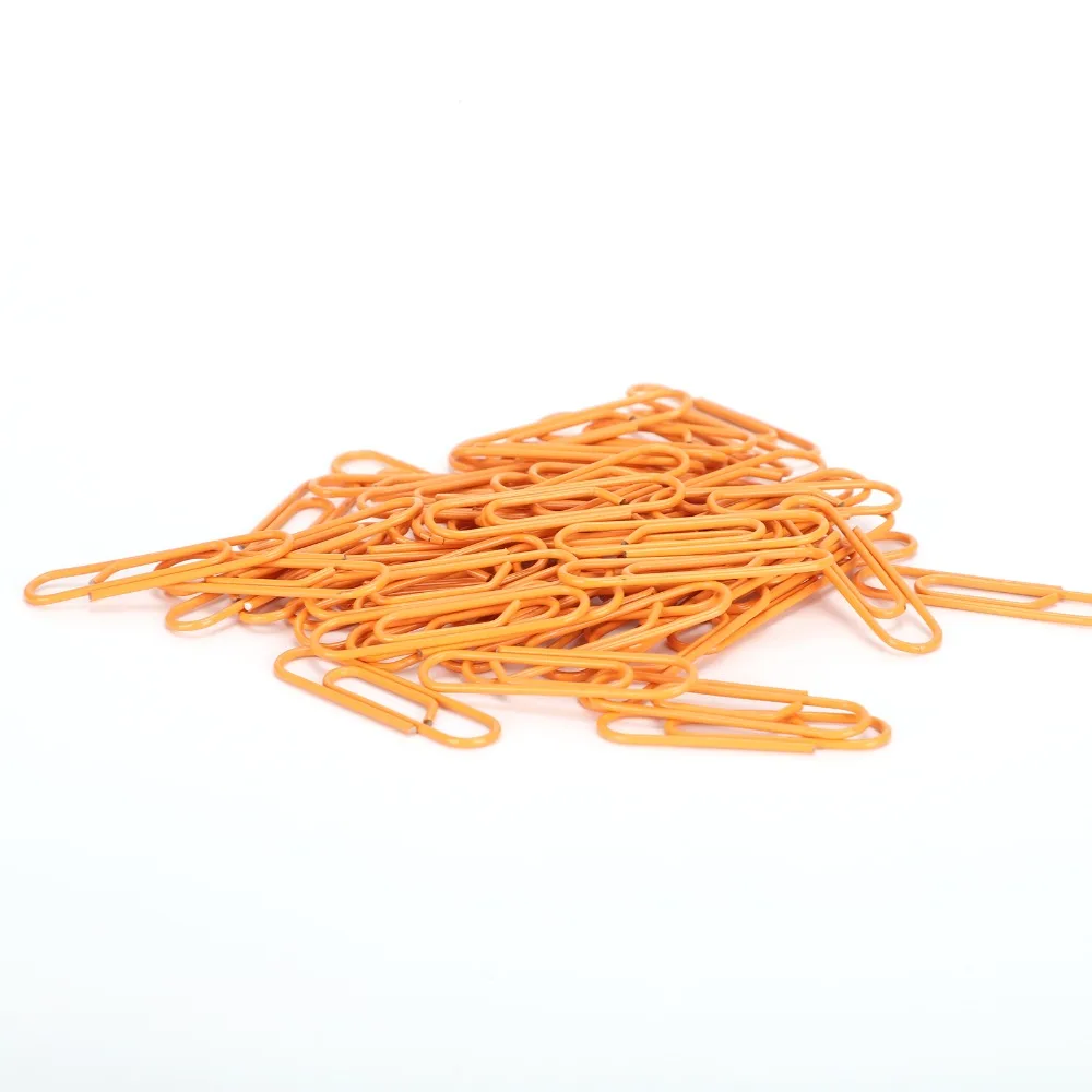 

Cute Design 3 Boxes Paper Clip PET Coated Wire Metal Small Paper Clip Orange Portable Design Shaped Paper Clip Paper Management
