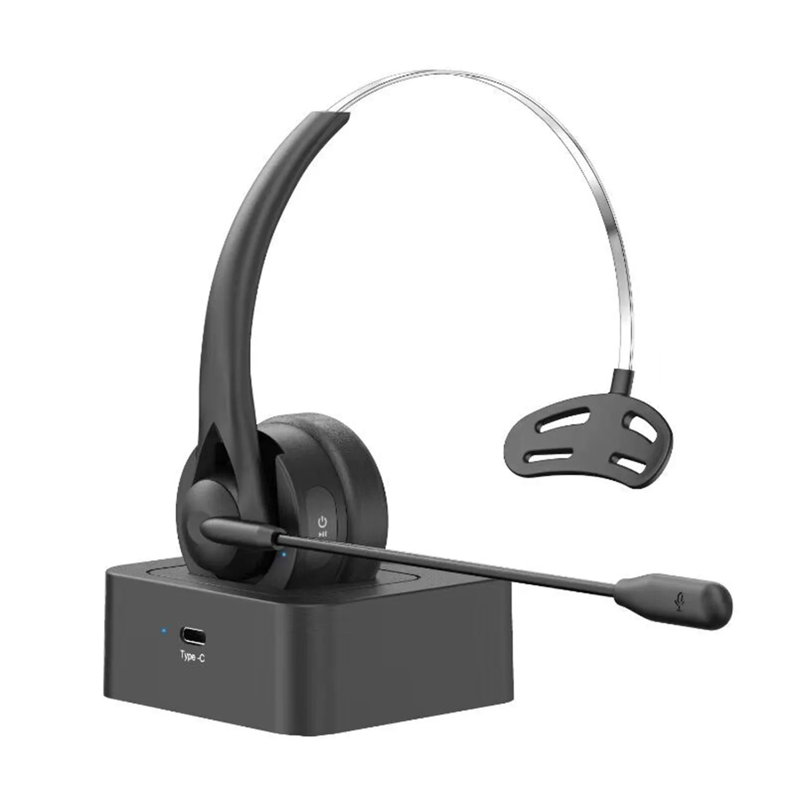 

OY131 Bluetooth 5.2 Headsets Wireless Headphones Call Center Earphone with Noise Cancelling Microphone Charging Dock for Office