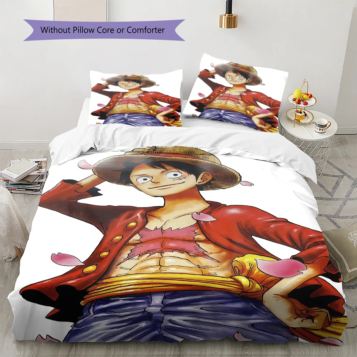 One Piece Monkey D. Luffy Comfortable Duvet Cover - Soft, Kids Bedding Gift, Multiple Sizes Available -HE71