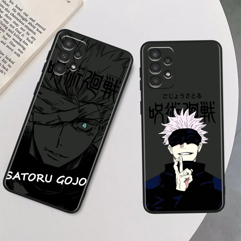 Jujutsu Kaisen Anime For Samsung A73 A72 A54 A53 A52S A34 A33 A32 A25 A24 A23 A22 A15 A14 A13 A05 Black Phone Case