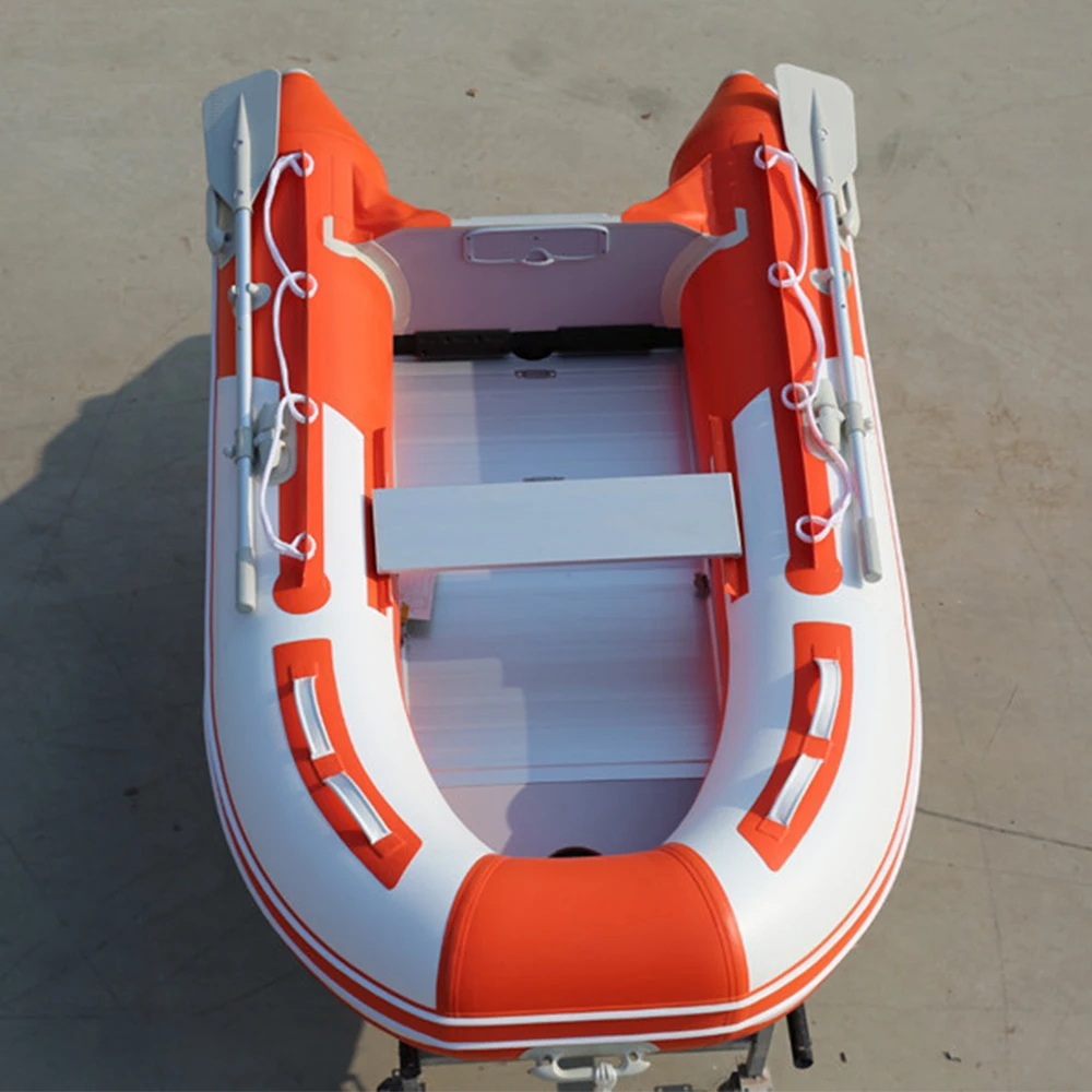 

New Design China Small Sea Inflatable PVC Fishing Boat Folding Pontoon Rowing Boat