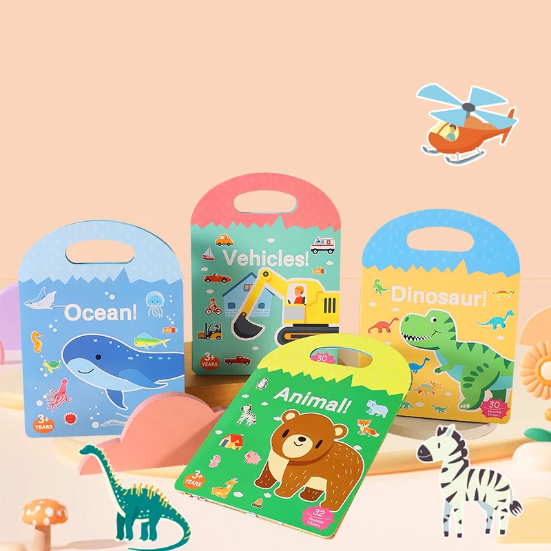 

Early Childhood Educational Scene Sticker Book Focus Cultivation Quiet Sticker Book Enlightenment Puzzle Cognitive Book For Kids