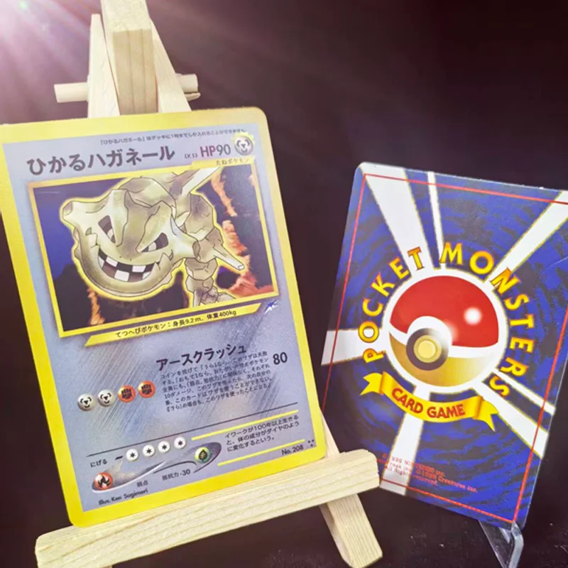 Diy pkm ptcg cartões versão antiga japonês inglês neo escuridão brilhando charizard mewtwo tyranitar magikarp coleção cartão de jogo