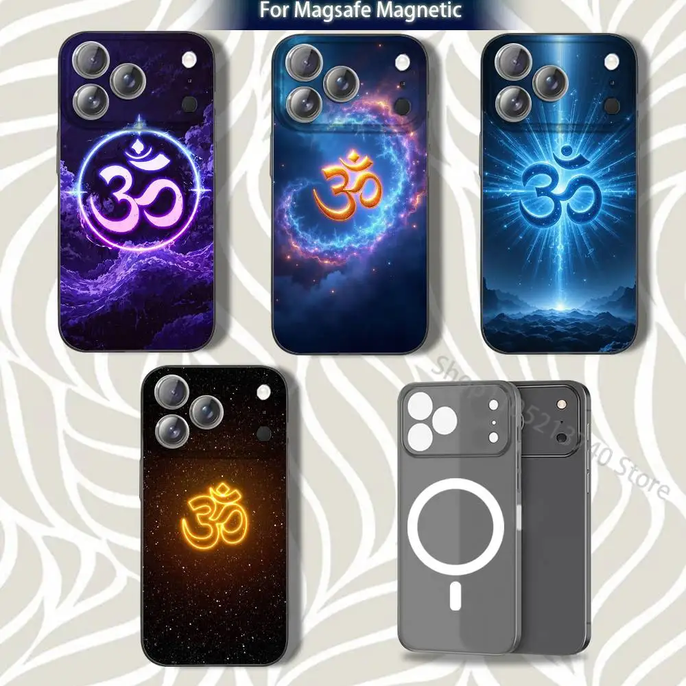 

Aum Yoga S-Sports O-OmS Phone Case For iPhone 15,12,11,14,13,17,16,Plus,Air,Pro,Max,E,Mini for Magsafe Magnetic Frosted Grey