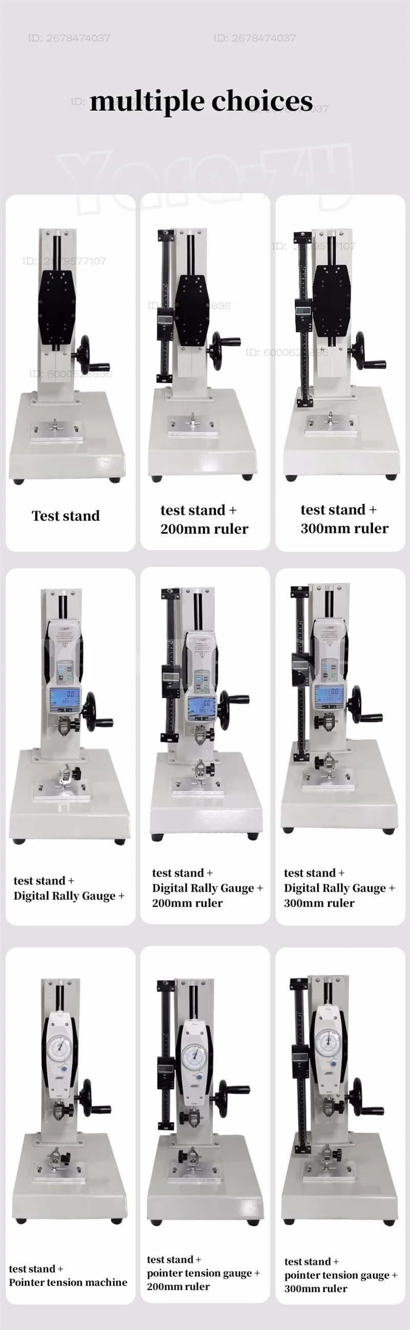 HLD Tensile Pressure Testing Machine Test Bench Digital Display Push-pull Gauge ZP-5-10-1000 Bracket Spiral Force Gauge Machine