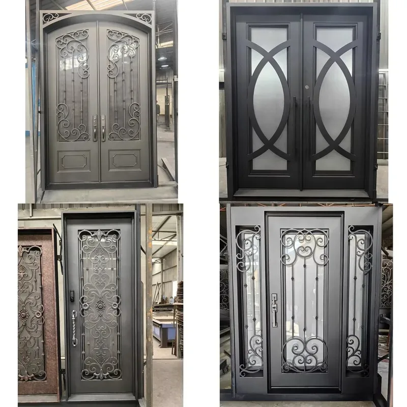 Outdoor Decorative Forged Steel Door for Home Entrance Security and Style