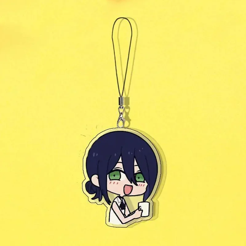 أنيمي Reze تأثيري المفاتيح Kawaii للجنسين الاكريليك كيرينغ مفتاح سلسلة سلسلة الهاتف حقيبة حلية الديكور الدعامة