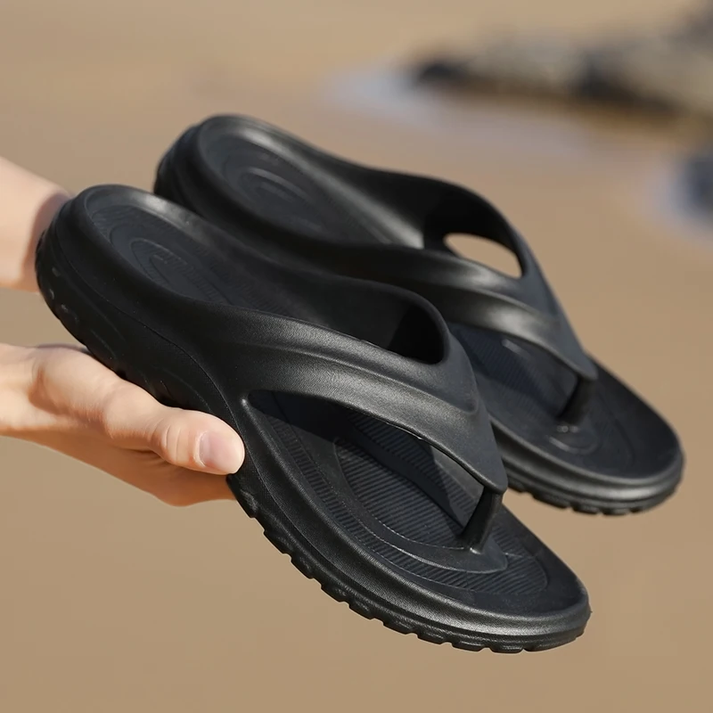 

Summer Beach Flipflops Men's Slippers Massage Sandal Trendy Slip-On Shoes Spring Autumn TPU Material Comfortable Footwear