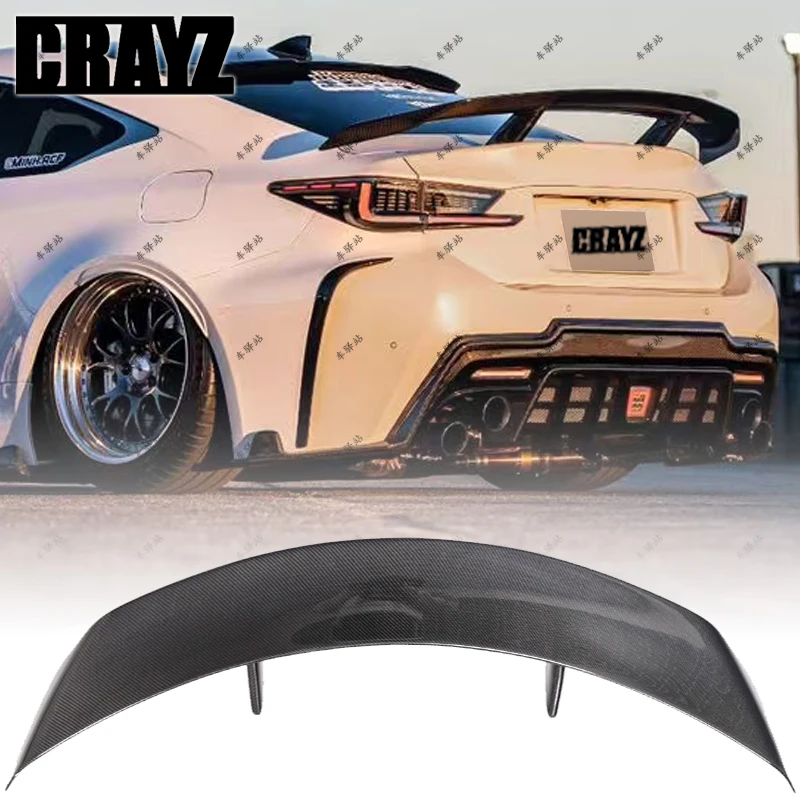 Carbon Fiber Rear Trunk Spoiler Wings For Lexus RC F RCF Coupe 2-Door 2015-2020 Car Racing Rear GT Spoiler Tail Boot Lid Wing