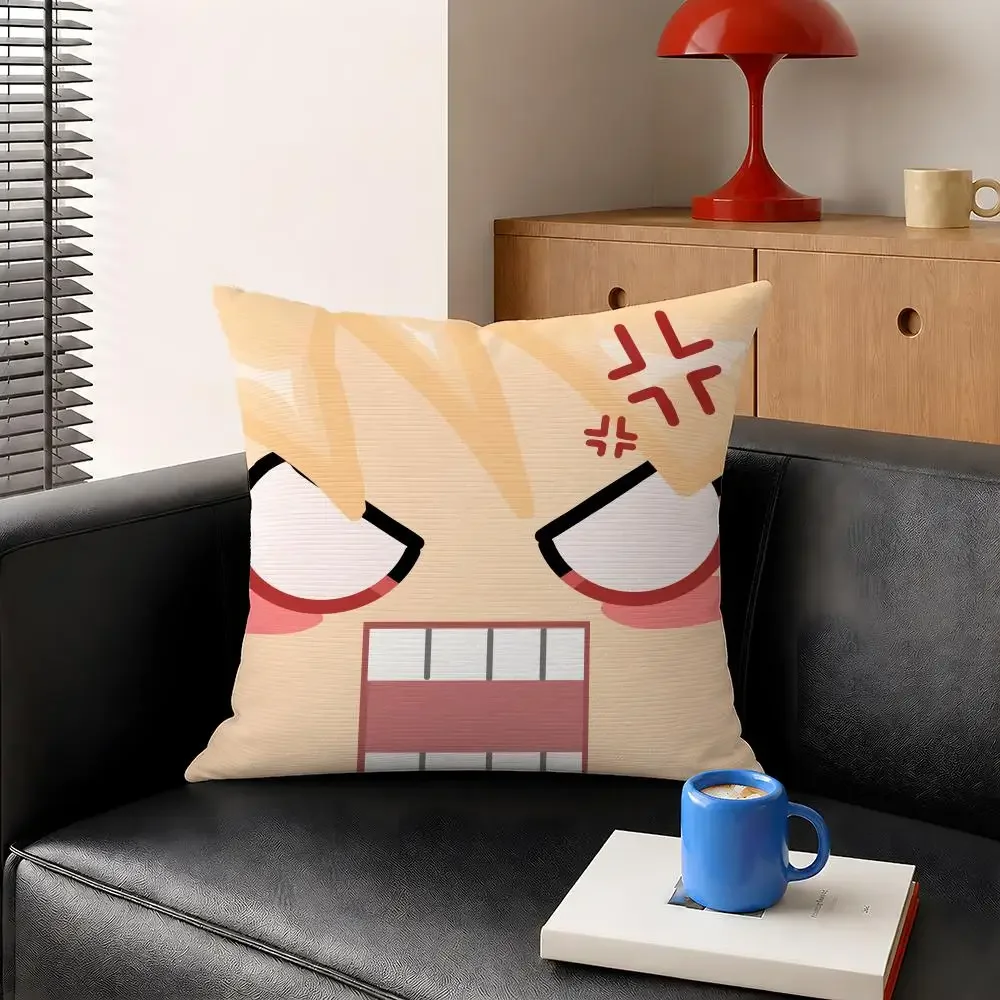 Anime My Hero Academia Katsuki Bakugo Cushion Cover Decorative Pillowcase Soft Short Plush Cozy Durable Sofa Home Decor Items