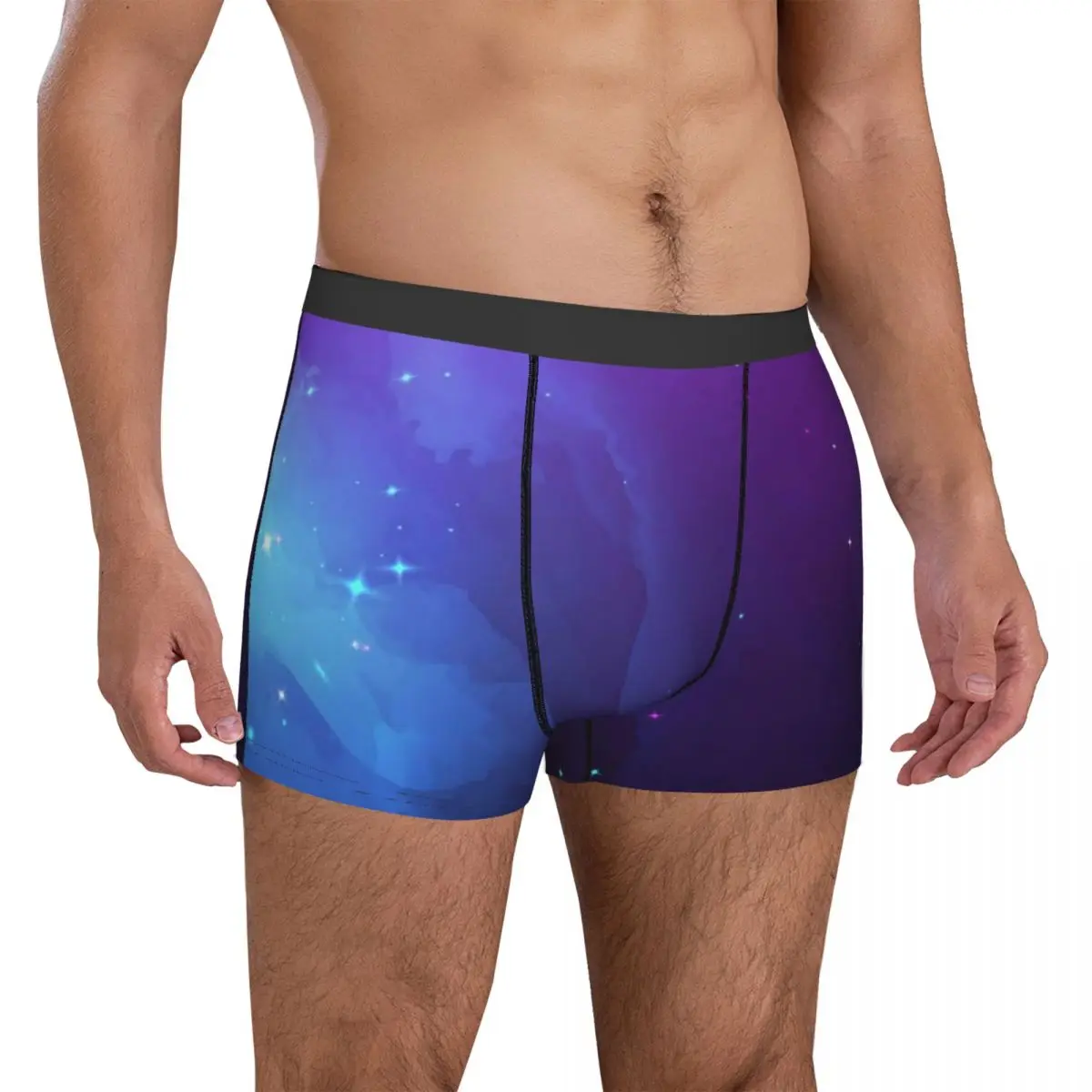 Abstract Galaxy Underwear Colorful Print Men Shorts Briefs Classic Boxer Shorts High Quality Custom Large Size Panties