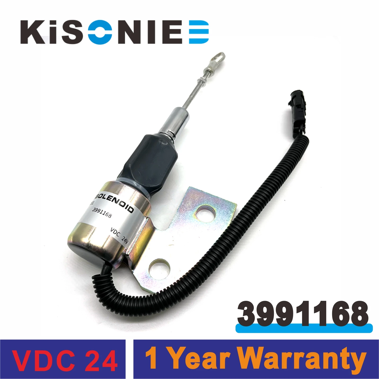 24V Fuel Shut Off Stop Solenoid 3991168 SA-4941-24 For Cummins 4BT 5.9L Engine Hyundai R140LC-7 R130-5 R130 R170