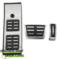 LHD Car Pedals for Audi Q5 FY 2018 2019 2020 2021 2022 Stainless Steel Gas Fuel Brake Foot Rest Pedal Cover Pad Accessories