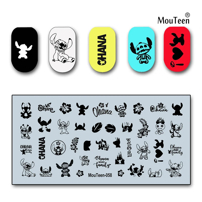 Disney Dumbo Nail Stamp Cute Elephants Stamping Plate for Nail Art #058