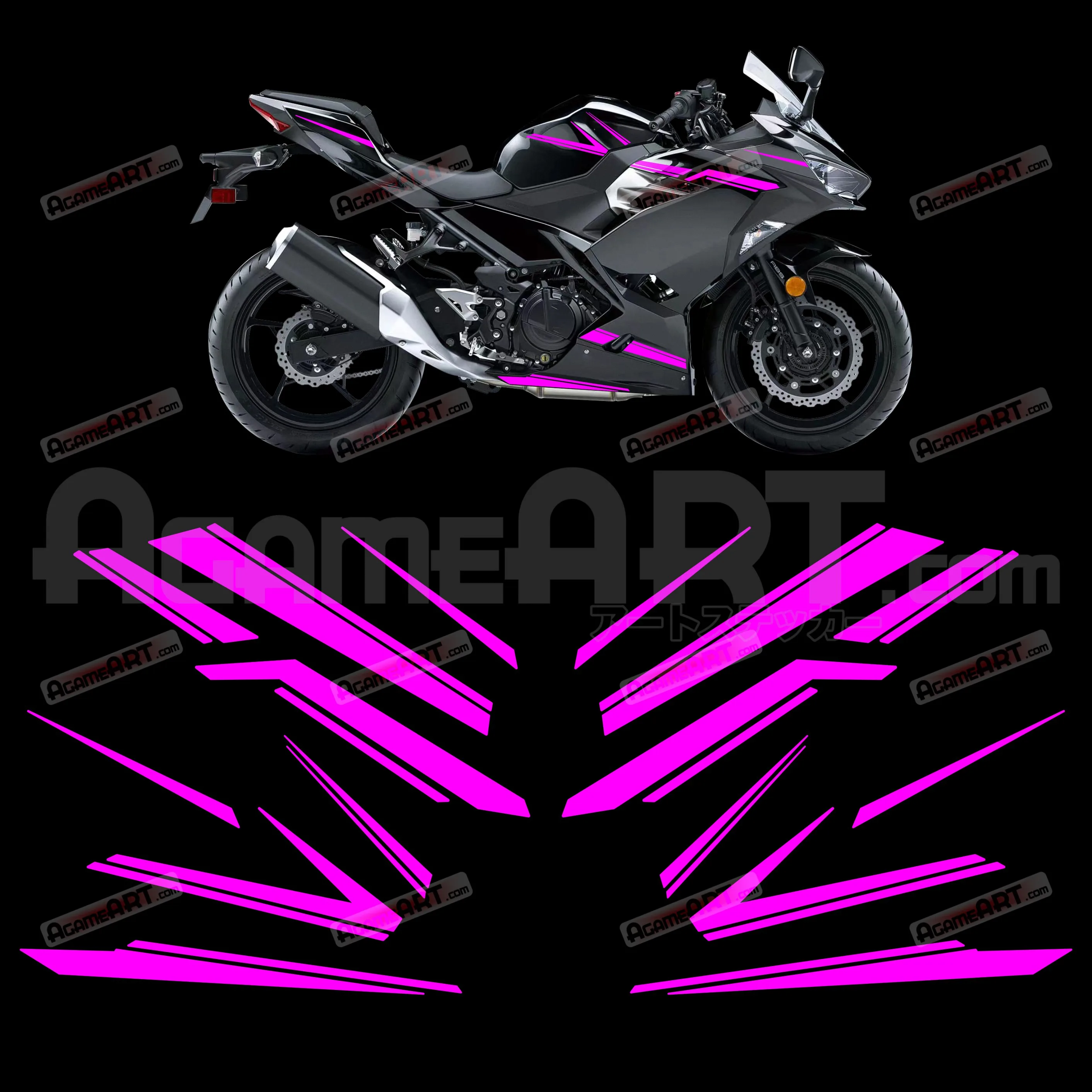 Motorcycle guard plate accessories stickers FOR KAWASAKI NINJA400 reflective waterproof modified decorative printing kit