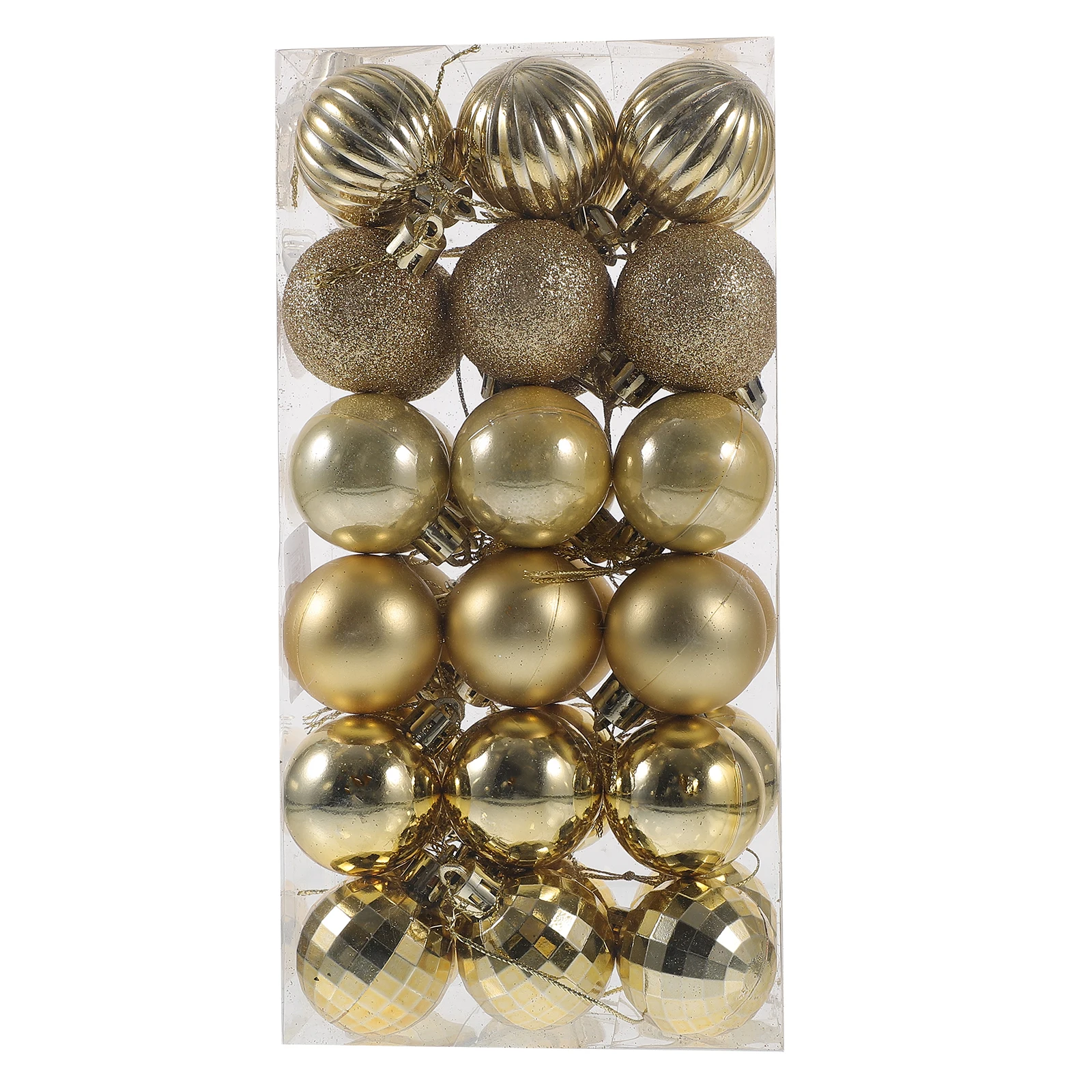 

36 Pcs Christmas Tree Decoration Balls Golden 4cm PVC Materials Sparkling Finish Easy Hang Xmas naments Set Holiday