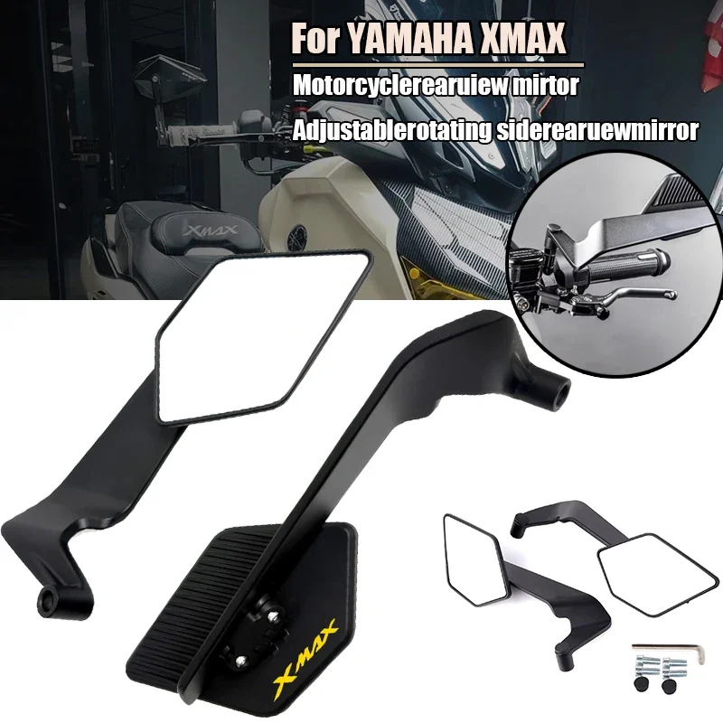 

For xmax 125 250 300 400 xmax250 xmax300 xmax400 motorcycle adjustable side mirrors cnc rear view