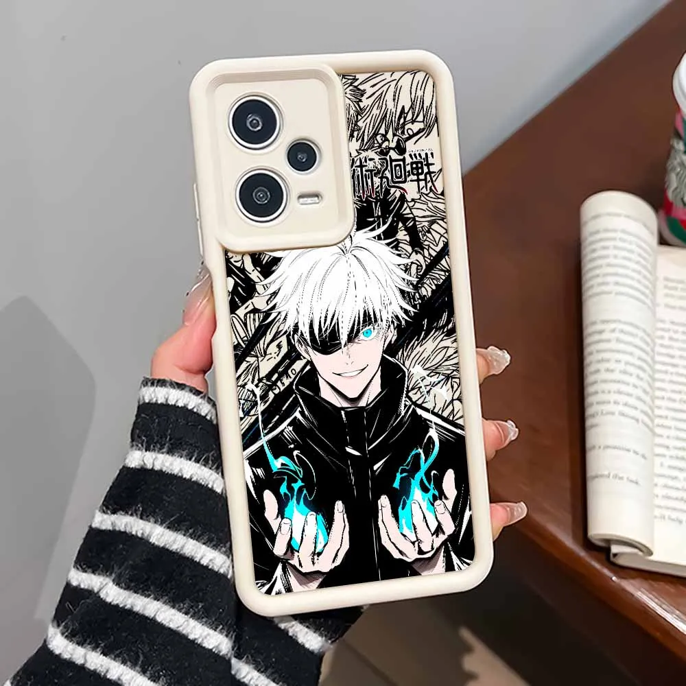 وسيم Jujutsu Kaisen لسامسونج غالاكسي S25 S24 S23 S22 S21 S20 FE ملاحظة 20 الترا زائد غطاء فوندا العين سلم جراب هاتف