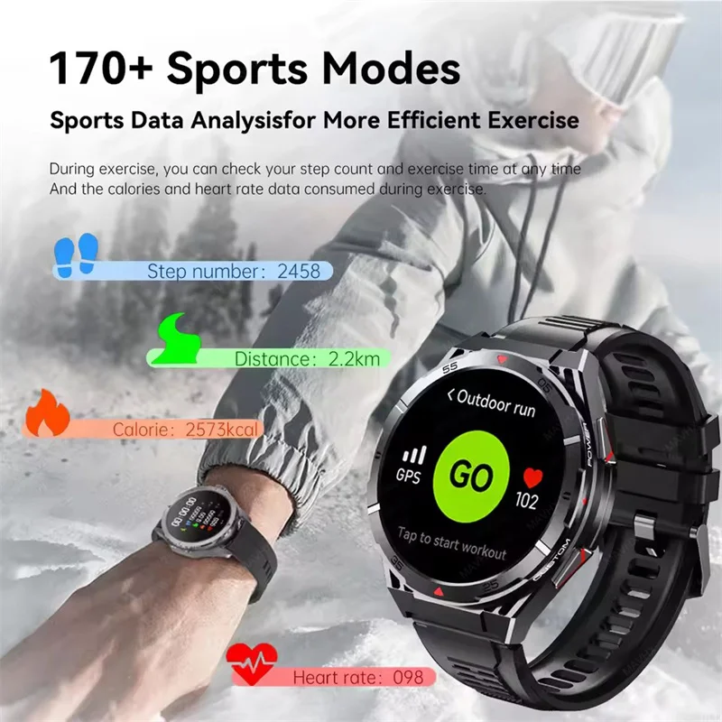 2025 nowość dla HUAWEI Xiaomi dwuzakresowy satelitarny wbudowany inteligentny zegarek GPS 1.43 ''AMOLED 10ATM wodoodporny Smartwatch z połączeniem Bluetooth