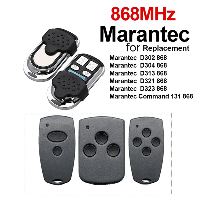 Controle remoto para porta de garagem, para marantec 868 mhz, para marantec digital d302 d304 d313 d321 d323 comando 131 868