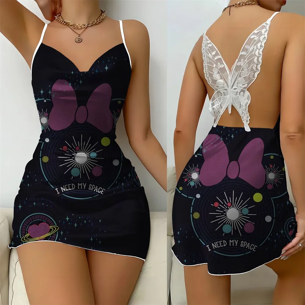 Piżama damska Lady Babydoll Disney Night Wear Woman Sexy Night Dresses D/party Free Sexy Nightgown Clothes Minnie Home Wear Dress