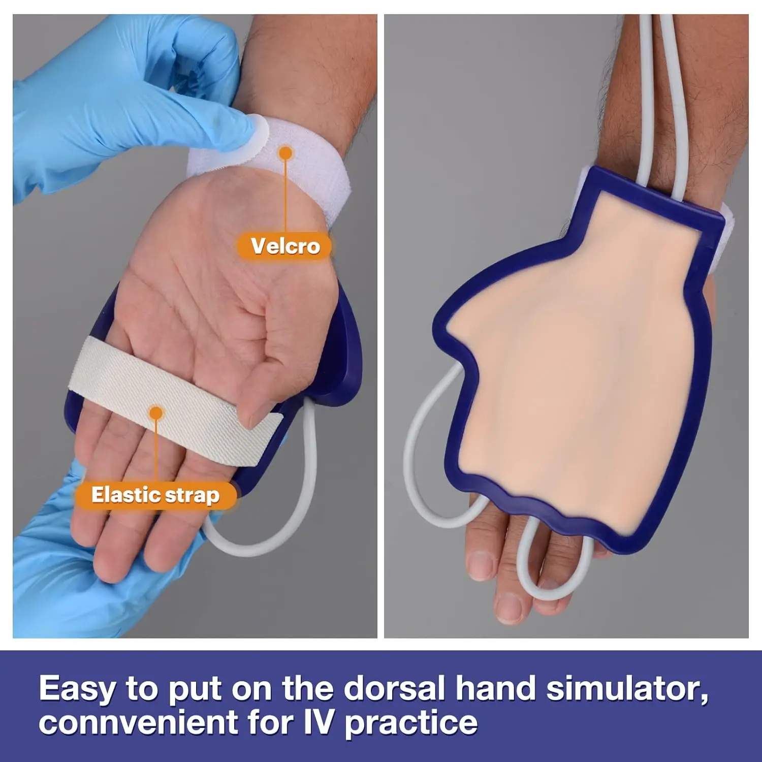 Wearable Hand Back IV Injection Training Model Venipuncture Blood Collection Practice Kit