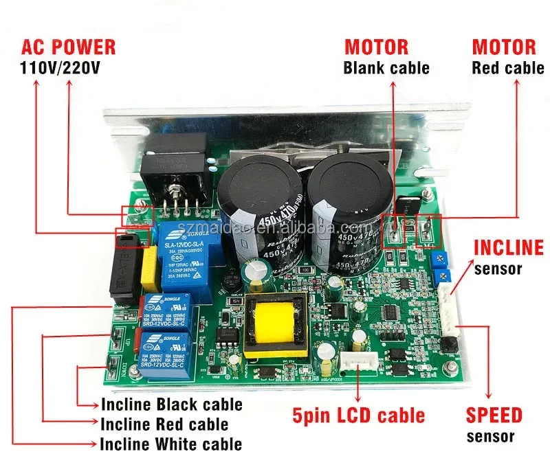 RZ-MCI-2C.PCB v 2,0 laufband motor controller RZ-MCI-2C.PCB (v2.0) für YP-M8 steuer platine platine motherboard ypoo m8 007