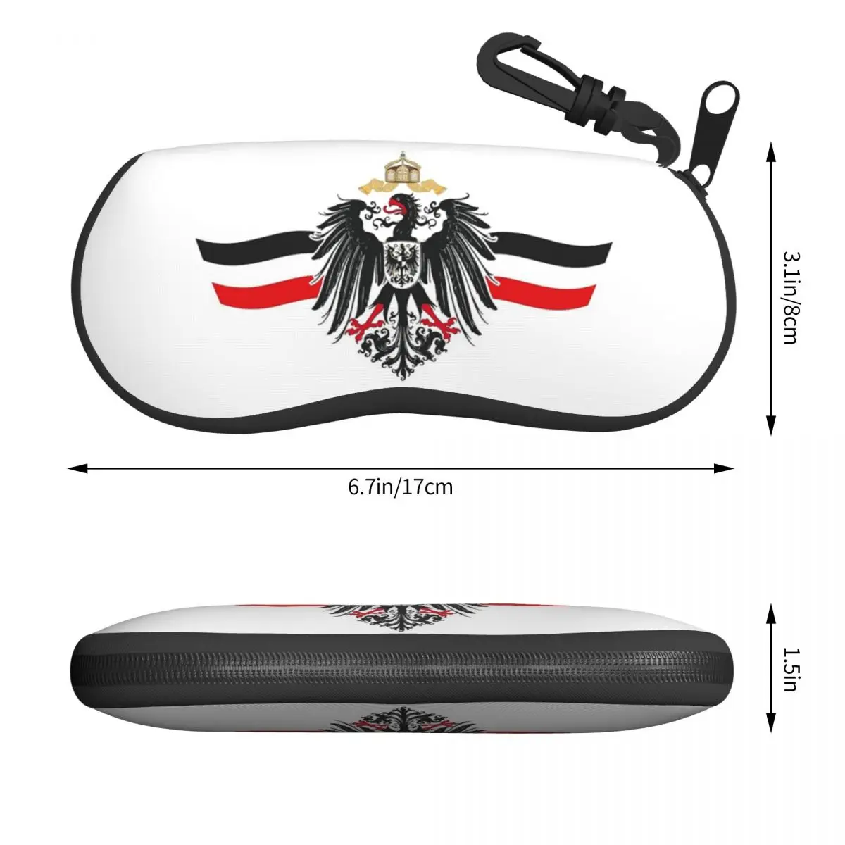 German Empire Flag Imperial Eagle Glasses Case New Germany Glasses Box Office Eye Contacts Case