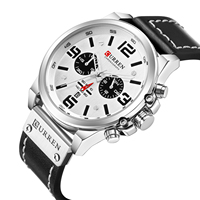 Curren 8314 Men Watch Business Leather Quartz Waterproof Wristwatch 6-Hand Date Casual Fashion Luxury Relogio Masculino