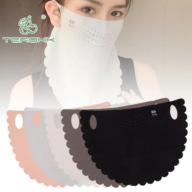 

Summer UV Protection Neck Wrap Cover Outdoor Sports Sun Proof Bib Ice Silk Face Mask Neck Cover Cycling Sunscreen Mask