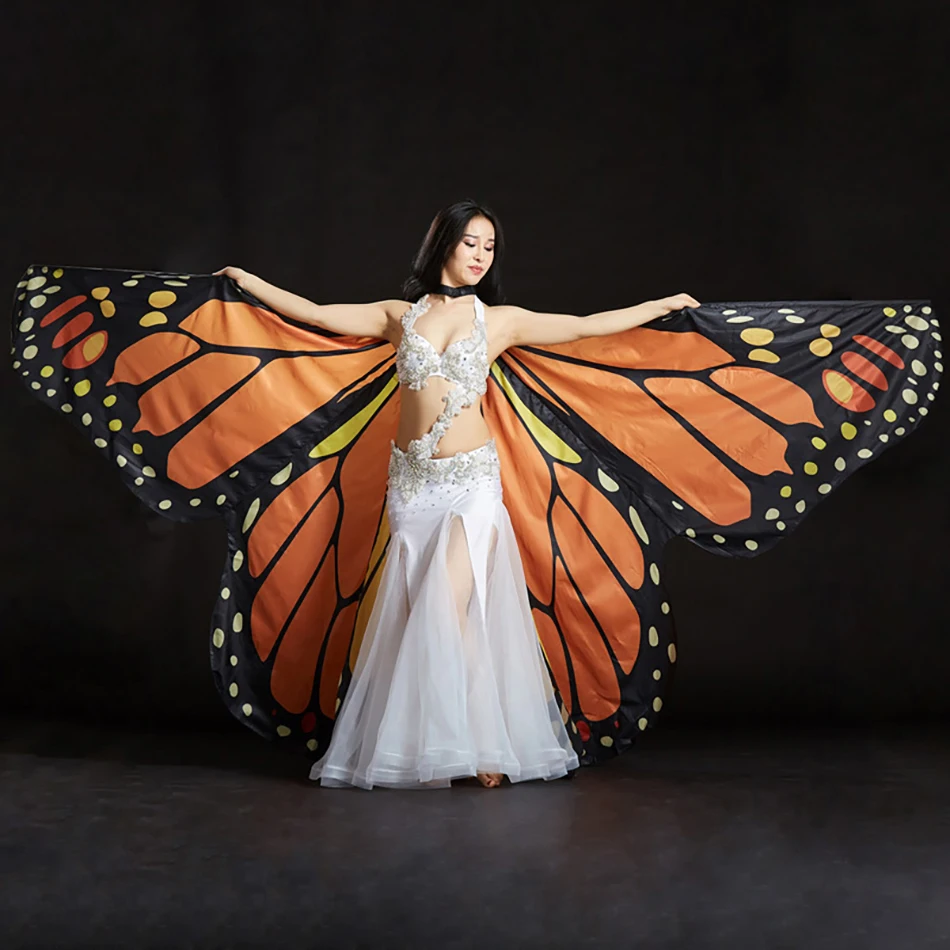 Belly Dance Accessories Butterfly Wings Wing For Women Stage Performance and Practice Costume Show Props Colorful Rainbow Wings