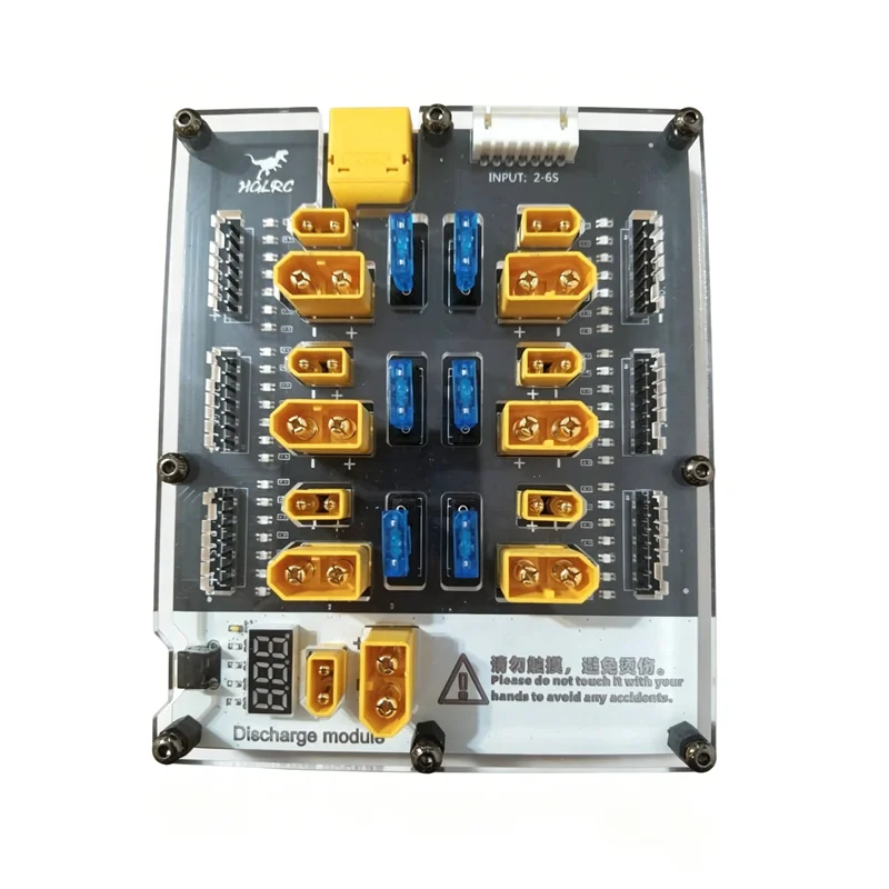 HGLRC Thor 6 Port 2-6S LiPo Balance Charger Board, 40A XT60 XT30 with Built-in Discharger