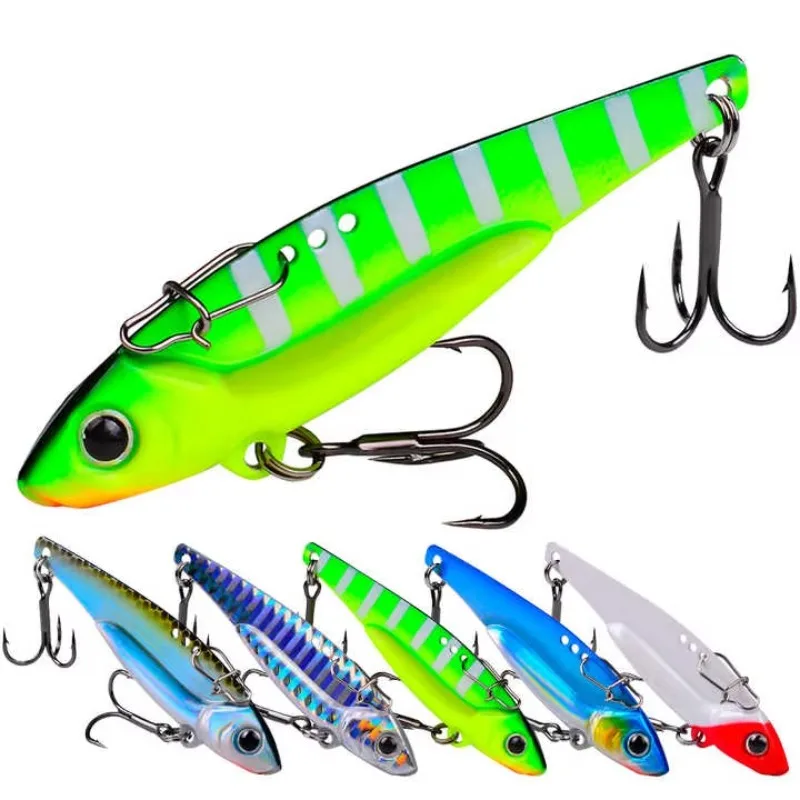 Bionic Lure Vib Fishing Lure Sea Fishing Bass Plastic Full Swim Layer 5 Colors 7g 12g 17g China Printed Metal Lure