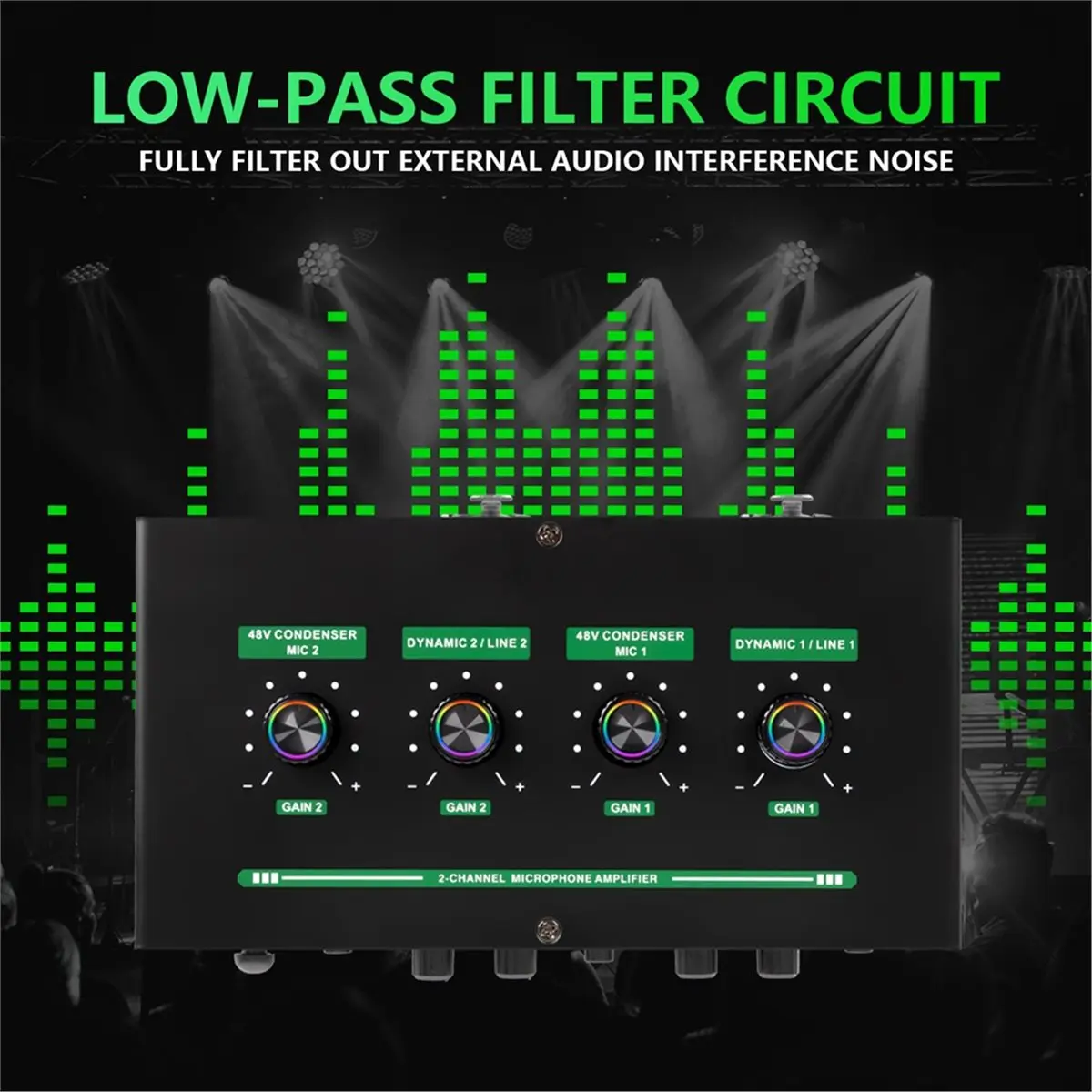 Mini amplificador de auriculares, amplificador de Audio estéreo de 2 canales con adaptador de corriente, modelo Regular