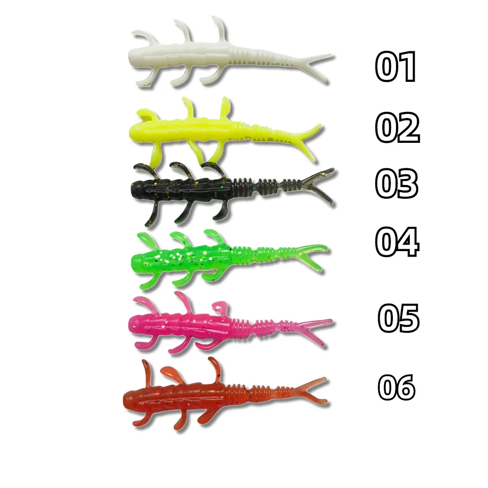 MUKUN 20PCS TPE Mini Wurm Weiche Angeln Lockt Jig Wobbler 0,35g/40mm Silikon Künstliche Köder Bass karpfen Pesca Angelgerät – Detail 10